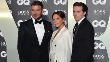David, Victoria, Brooklyn Beckham