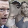 Ronan Keating entsetzt - im Hintergrund mit Ehefrau Storm Uechtritz und Tochter Coco
