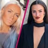 Paulina Ljubas früher im Jahr 2018 mit blonden Haaren und heute im Jahr 2025 mit dunklen Haaren