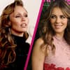Collage Miley Cyrus und Liz Hurley