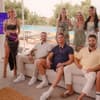 Janin Ullmann mit allen Kandidaten-Paaren der 6. "Temptation Island VIP"-Staffel