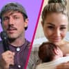 Christian Wolf mit Mikro, Antonia Elena mit Noah nach Geburt, Collage