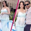 Rihanna mit Babybauch und A$AP Rocky bei der Premiere von "Die Schlümpfe" in Belgien