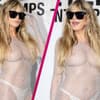Heidi Klum im Naked Dress bei der Fashion Week in Paris