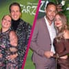 Collage Tarzan-Premiere Alexander Klaws und Ehefrau Nadja und Andrej Mangold und Freundin Annika