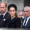 Prinz William, Prinzessin Kate und dahinter Prinz Andrew im September 2025