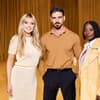 Heidi Klum mit den GNTM-Gastjuroren Michele Morrone und Nikeata Thompson