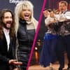Tom Kaulitz und Bill Kaulitz lachen, Anastasia Maruster und Gustav Schäfer bei Let's Dance
