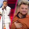 Menowin Fröhlich 2026 auf der DSDS-Bühne und daneben früher im Jahr 2015 vor seinem Abnehm-Erfolg