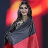 Sarah Engels mit Deutschlandflagge bei ESC