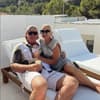 Peggy Jerofke mit Steff Jerkel auf Liegen