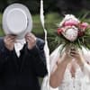 "Hochzeit auf den ersten Blick"-Bräutigam und Braut verstecken ihre Gesichter.