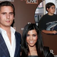Scott Disick und Kourtney Kardashian und Sohn Mason (Fotomontage)