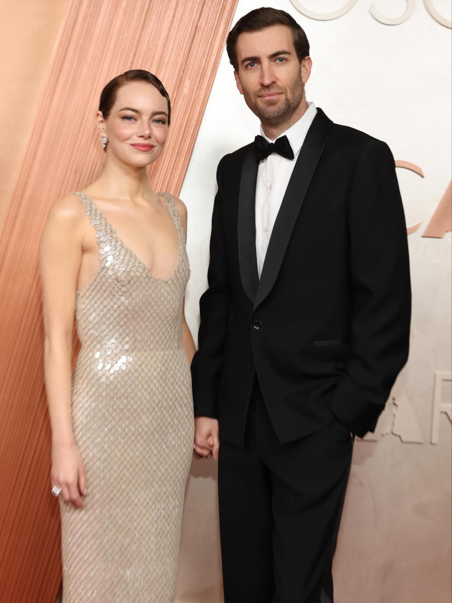 Emma Stone und Dave McCary bei den Oscars