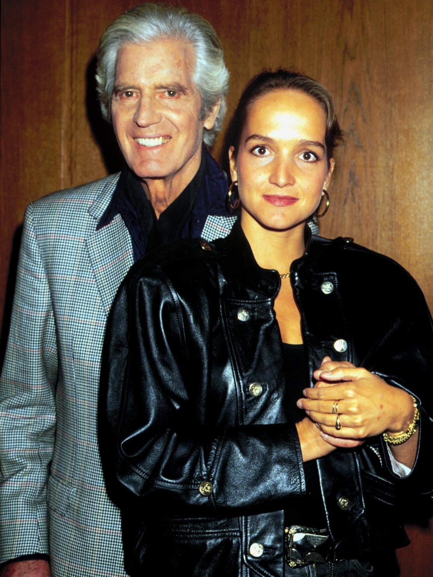 Anouschka Renzi mit Stiefvater Paul Hubschmid 1991