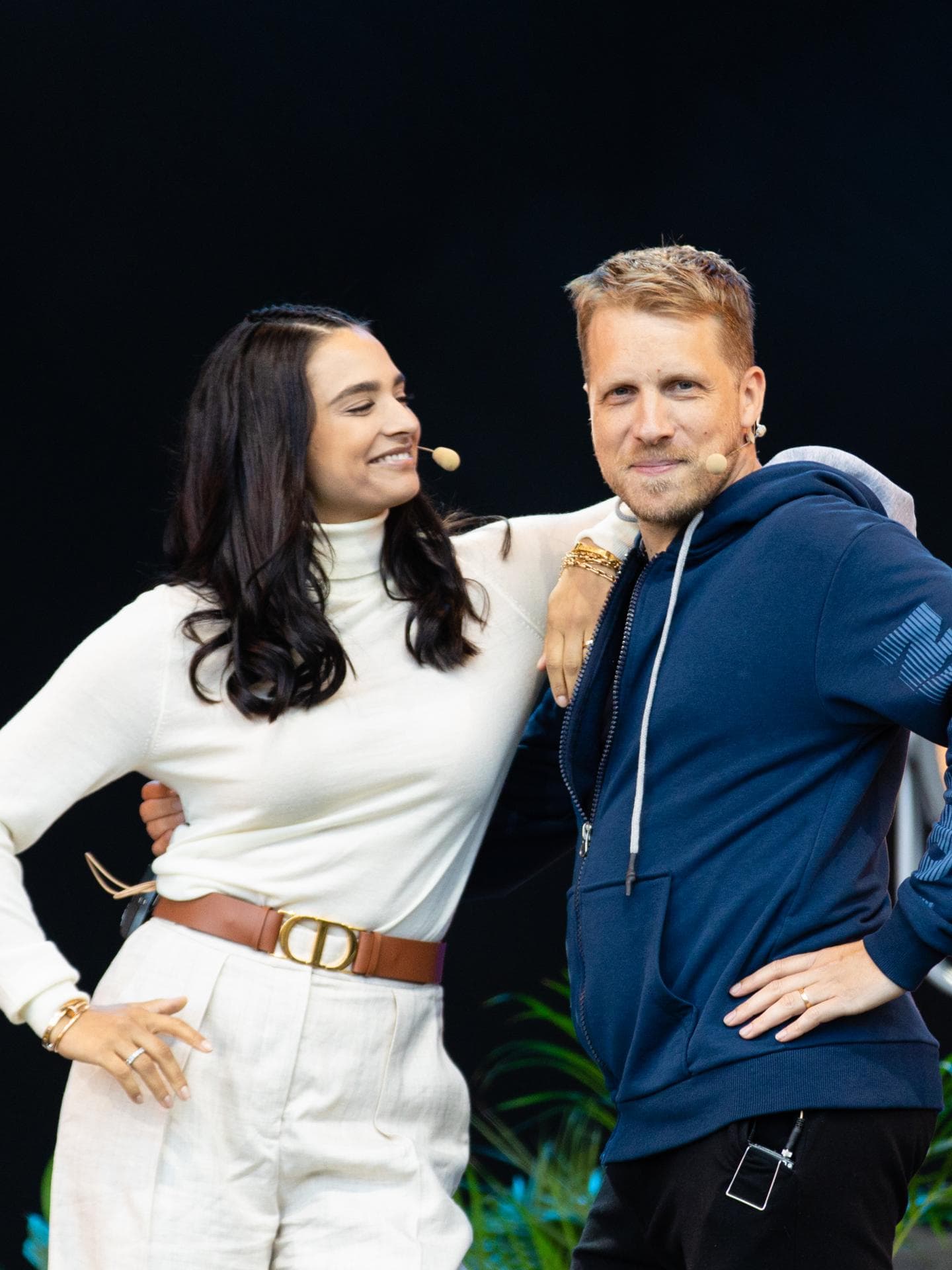 Amira Aly und Oliver Pocher 2021 auf der Bühne 