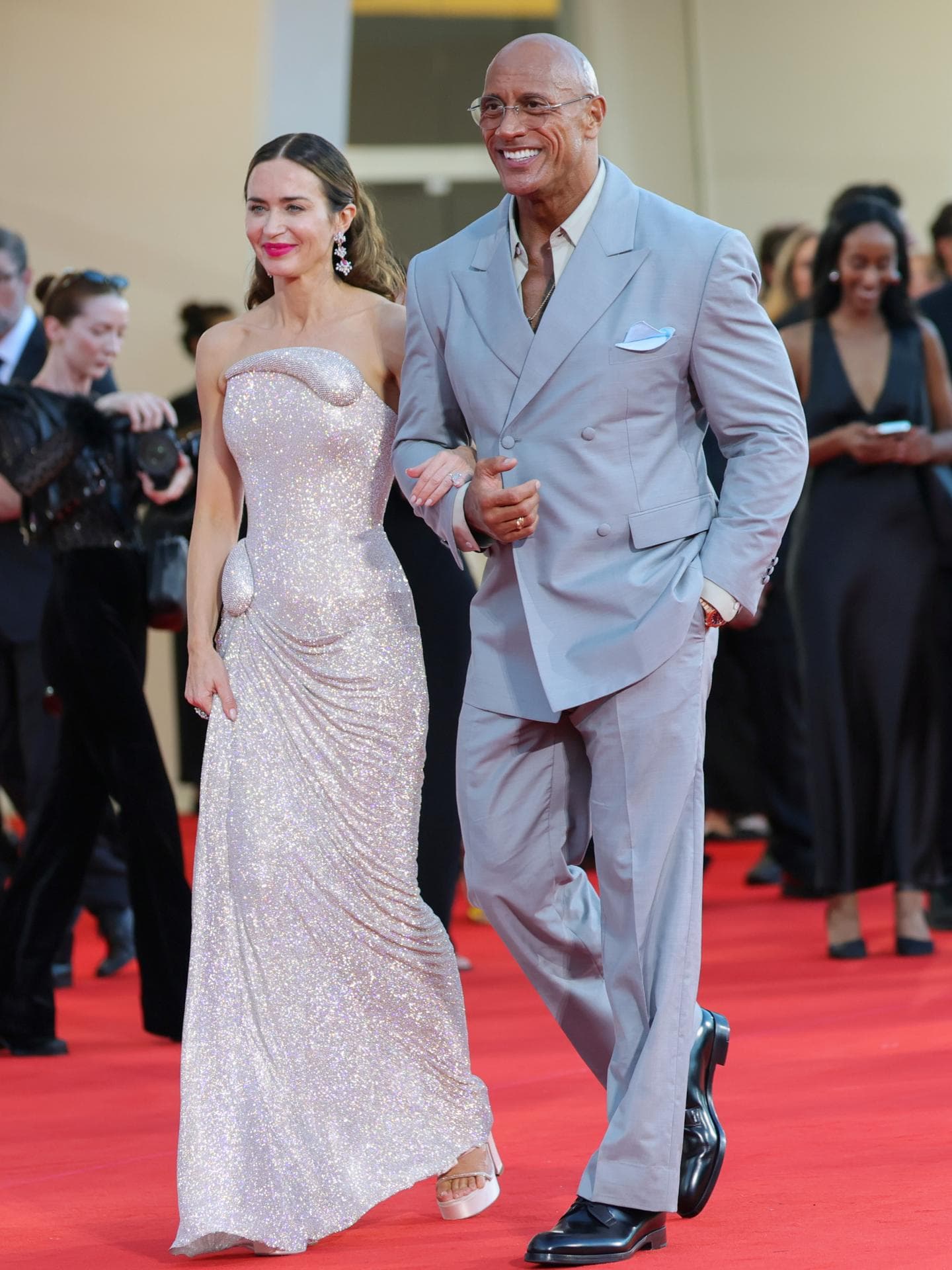 Emily Blunt und Dwayne Johnson in Venedig