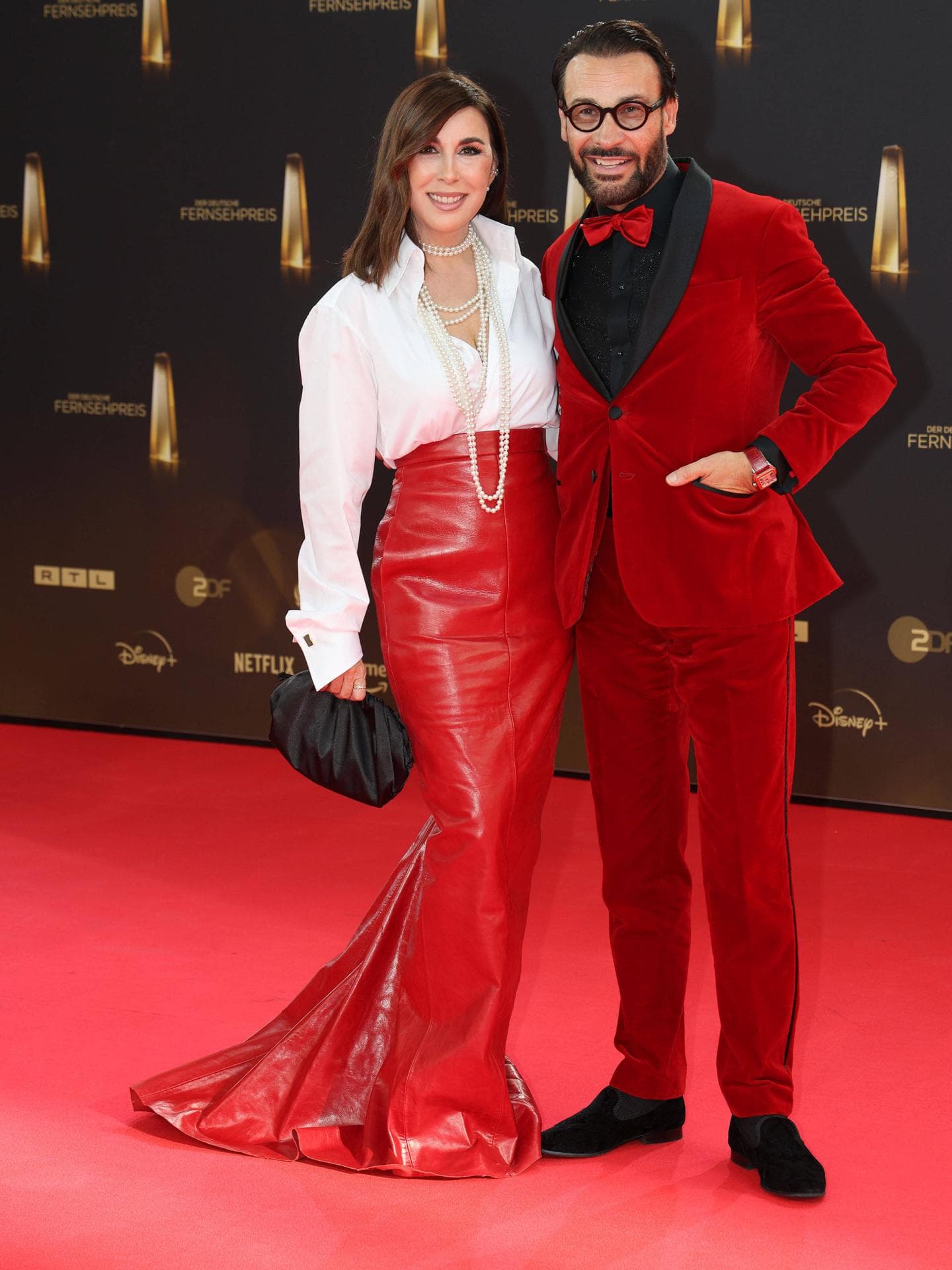 Judith Williams mit Ehemann Alexander-Klaus Stecher beim Deutschen Fernsehpreis 2025