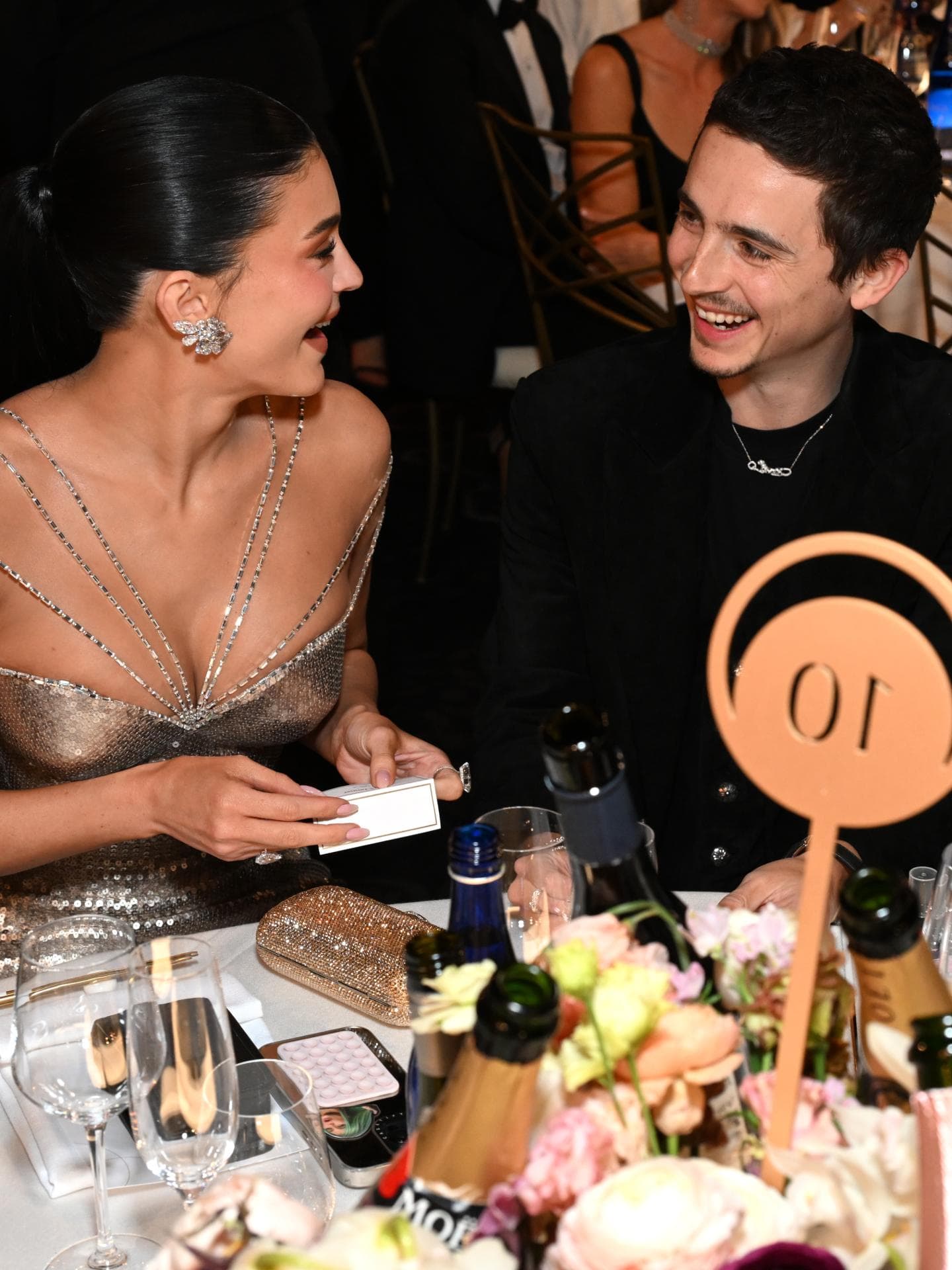 Kylie Jenner und Timothee Charlamet Golden Globes