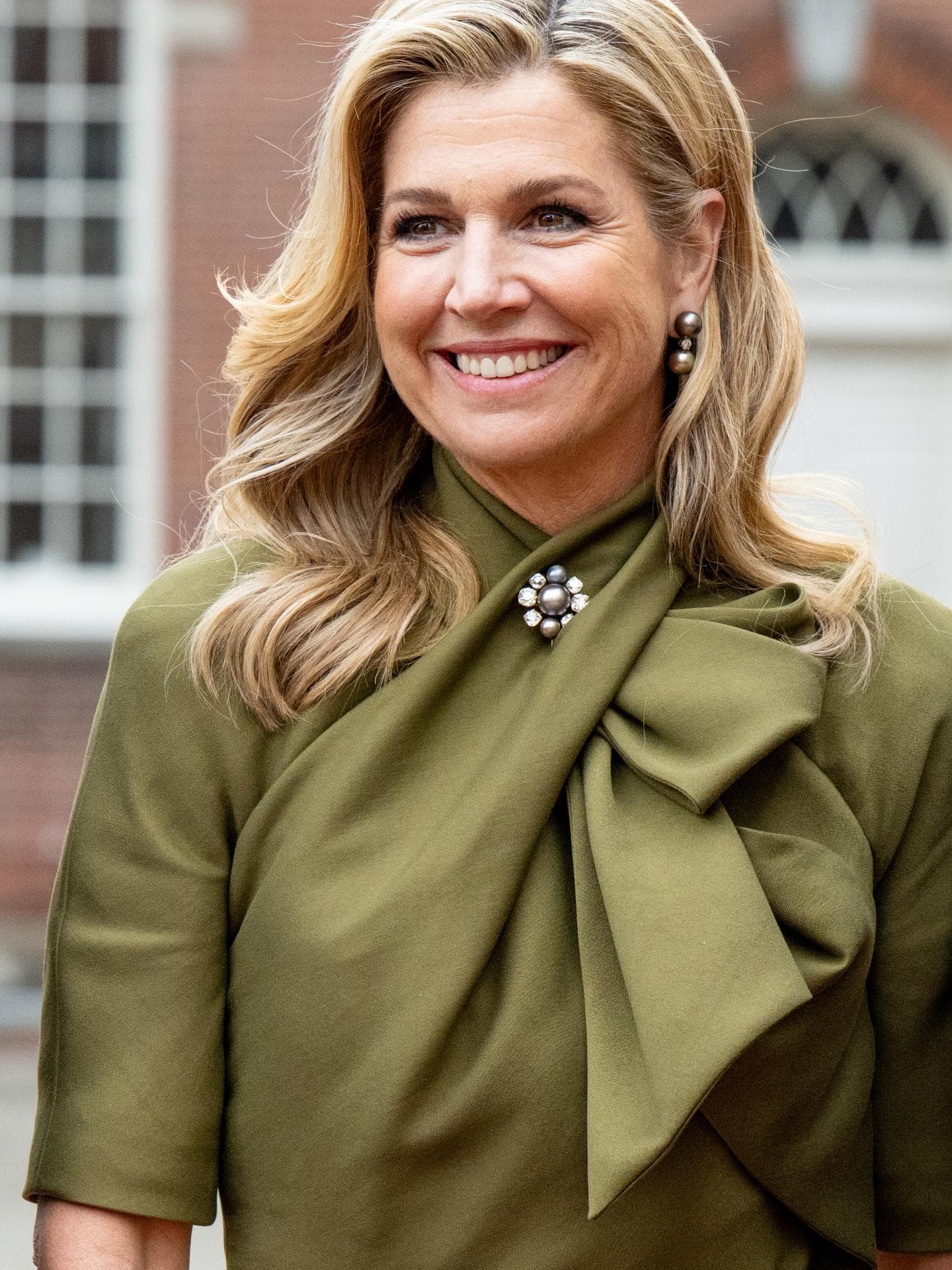 Máxima trägt ein grünes Kleid zum Staatsbesuch in den USA