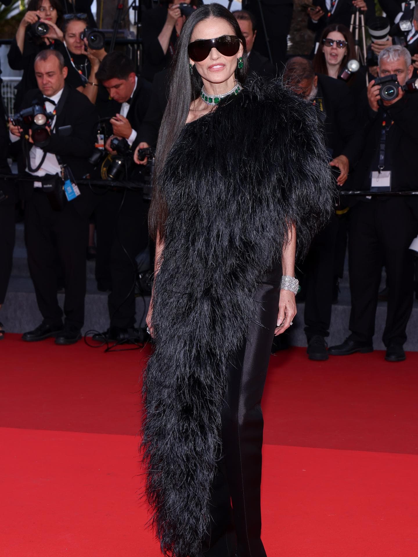 Demi Moore in Cannes Schwarz