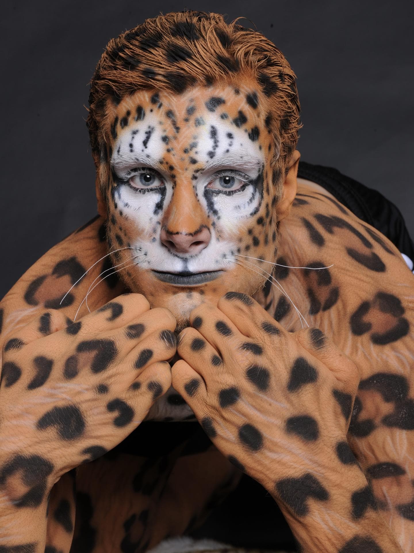 Marcell Jansen als Leopard zum DFB-Fotoshooting im Rahmen der WM 2010