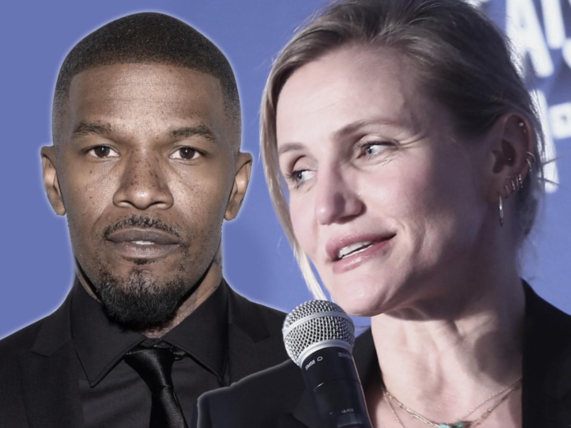 Jamie Foxx und Cameron Diaz gucken ernst Bildmontage 