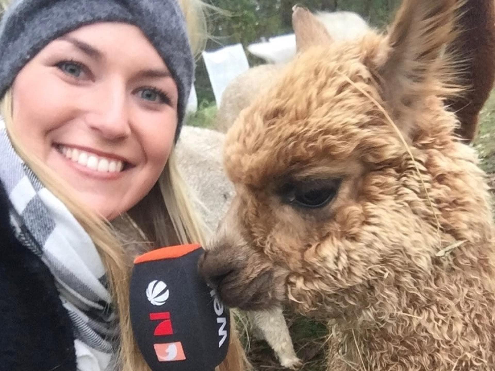 Daniela Will mit Alpaka.