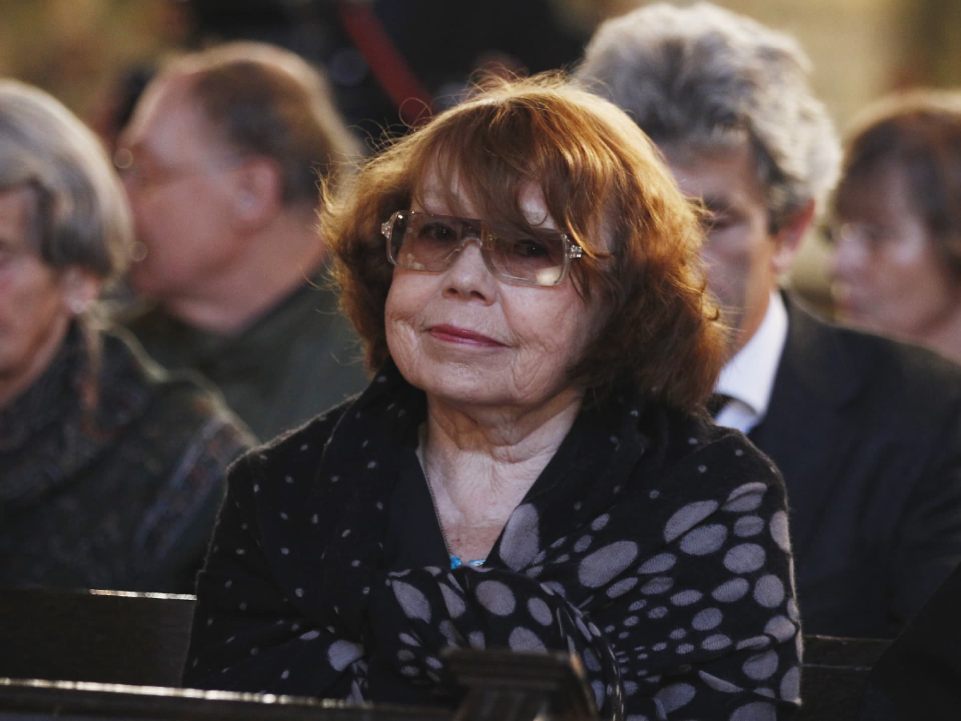 30. August 2011: Rose-Marie von Bülow bei der Trauerfeier ihres Mannes Vicco von Bülow (Loriot)