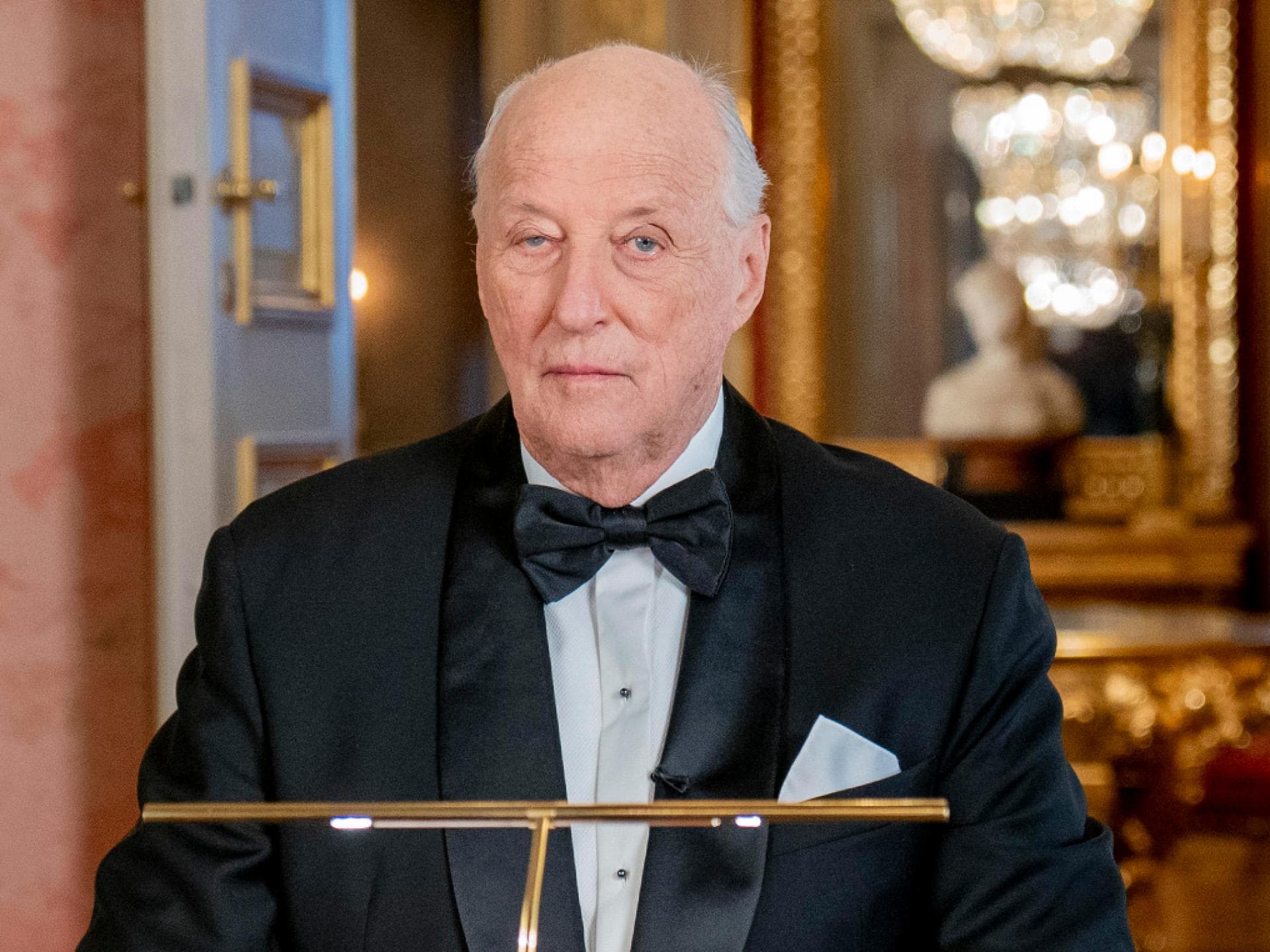 König Harald bei seiner Neujahrsansprache.