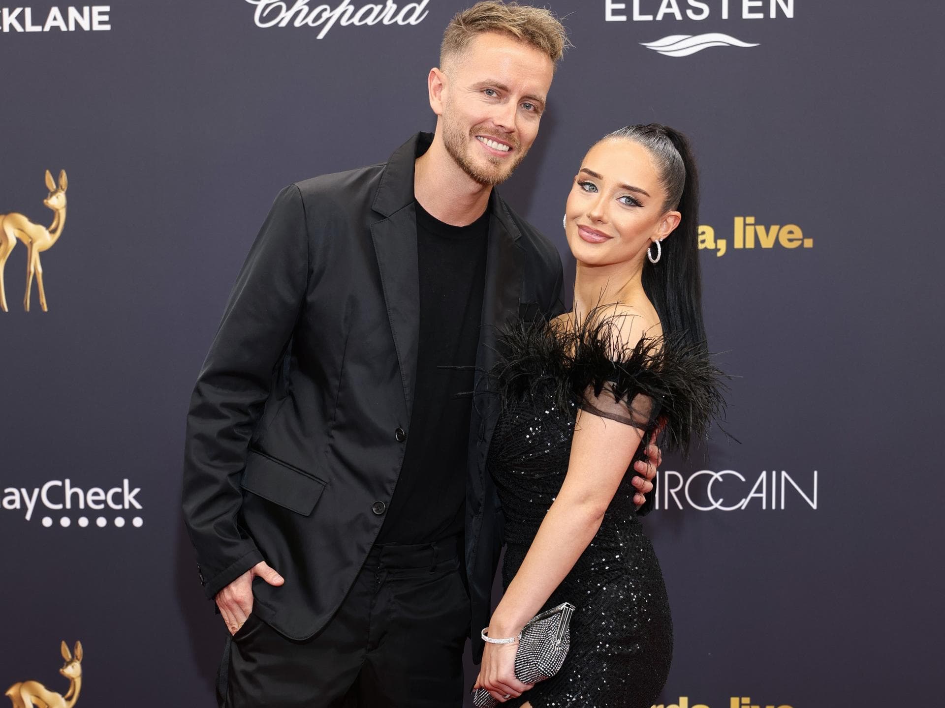 Julian Claßen mit Freundin Palina beim Bambi