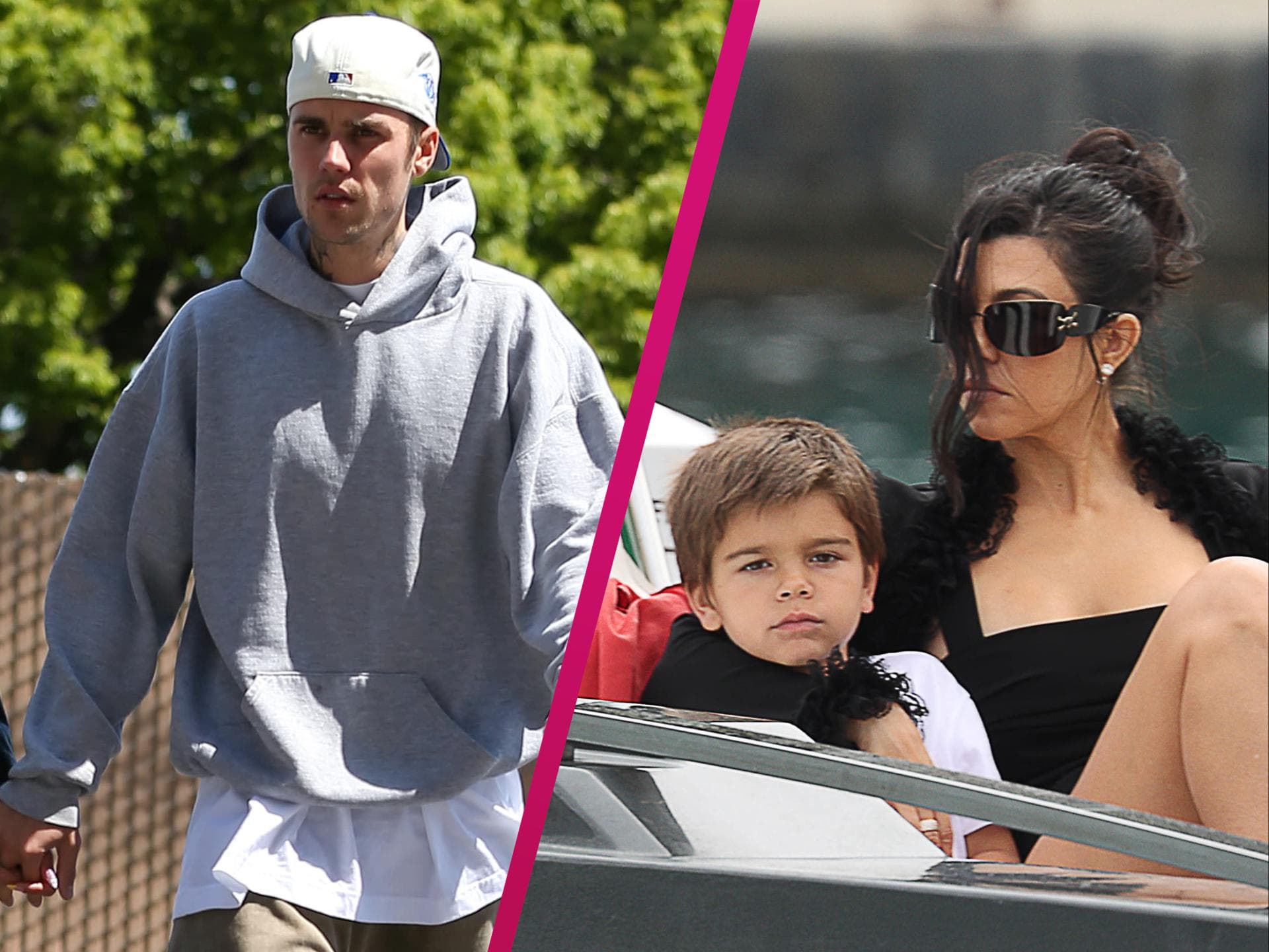 Justin Bieber mit Rap, Kourtney Kardashian mit Sohn Reign