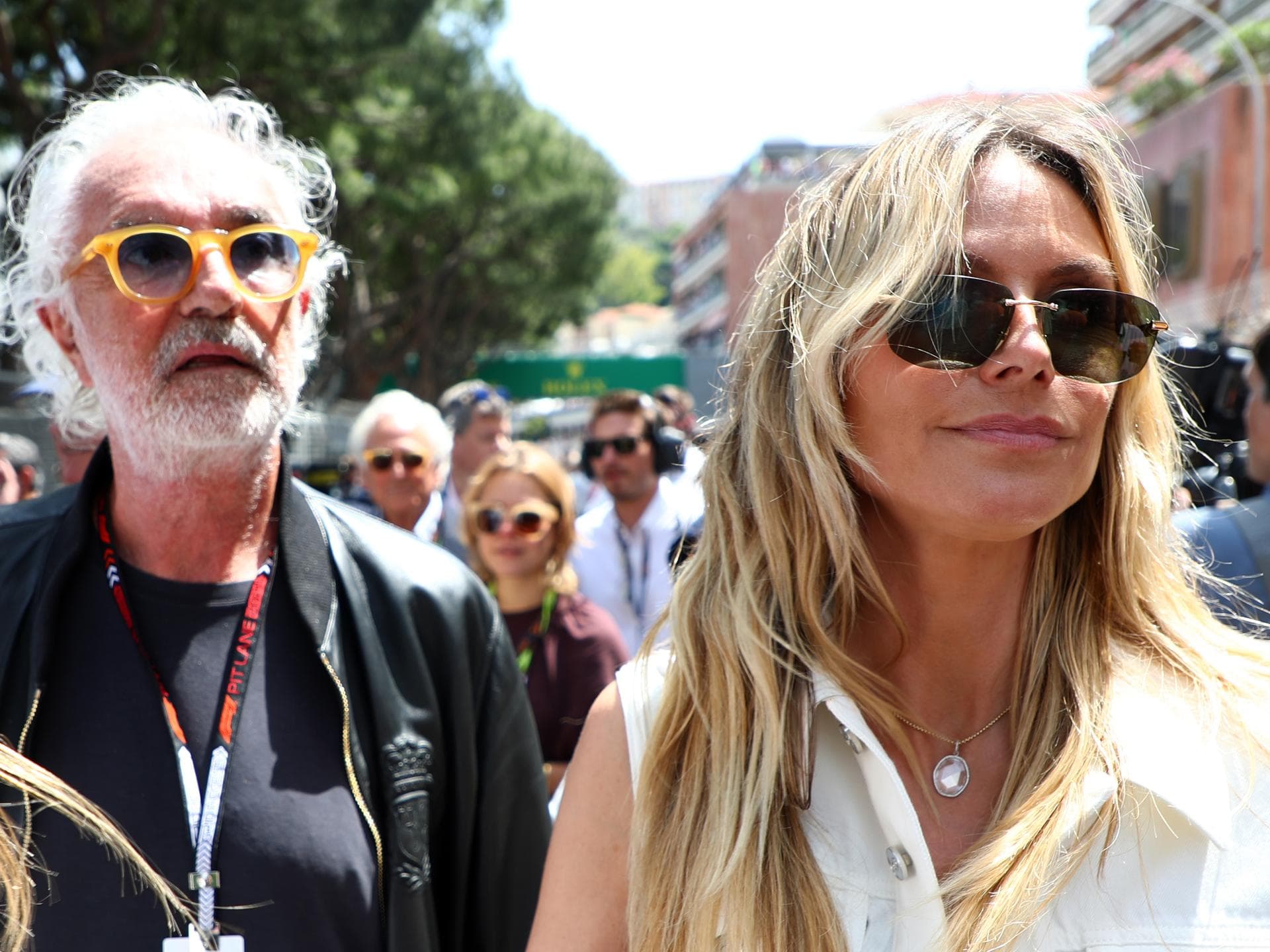 Heidi Klum und Flavio Briatore beim Formel-1-Grandprix in Monaco 2024