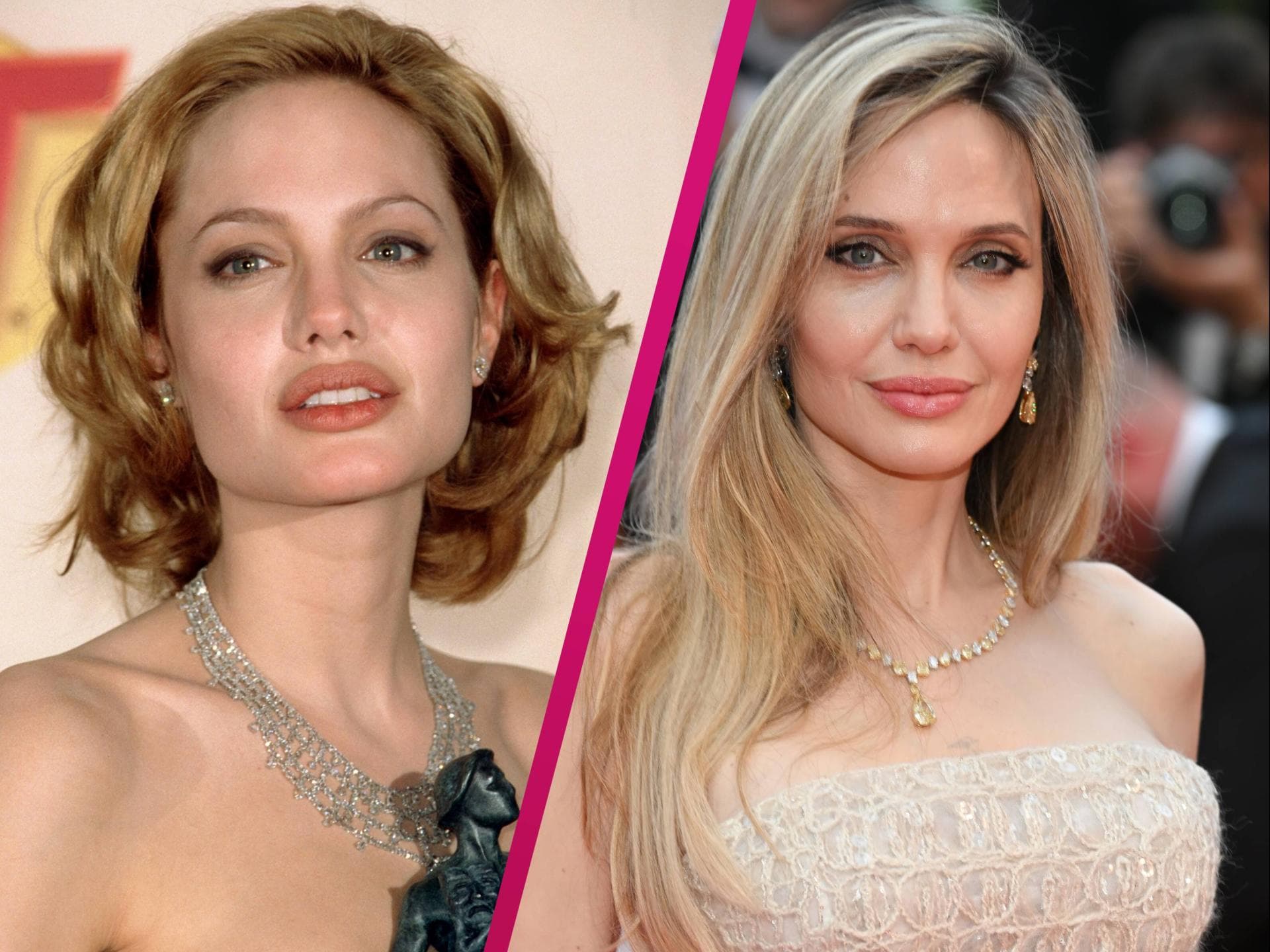 Angelina Jolie jung und heute