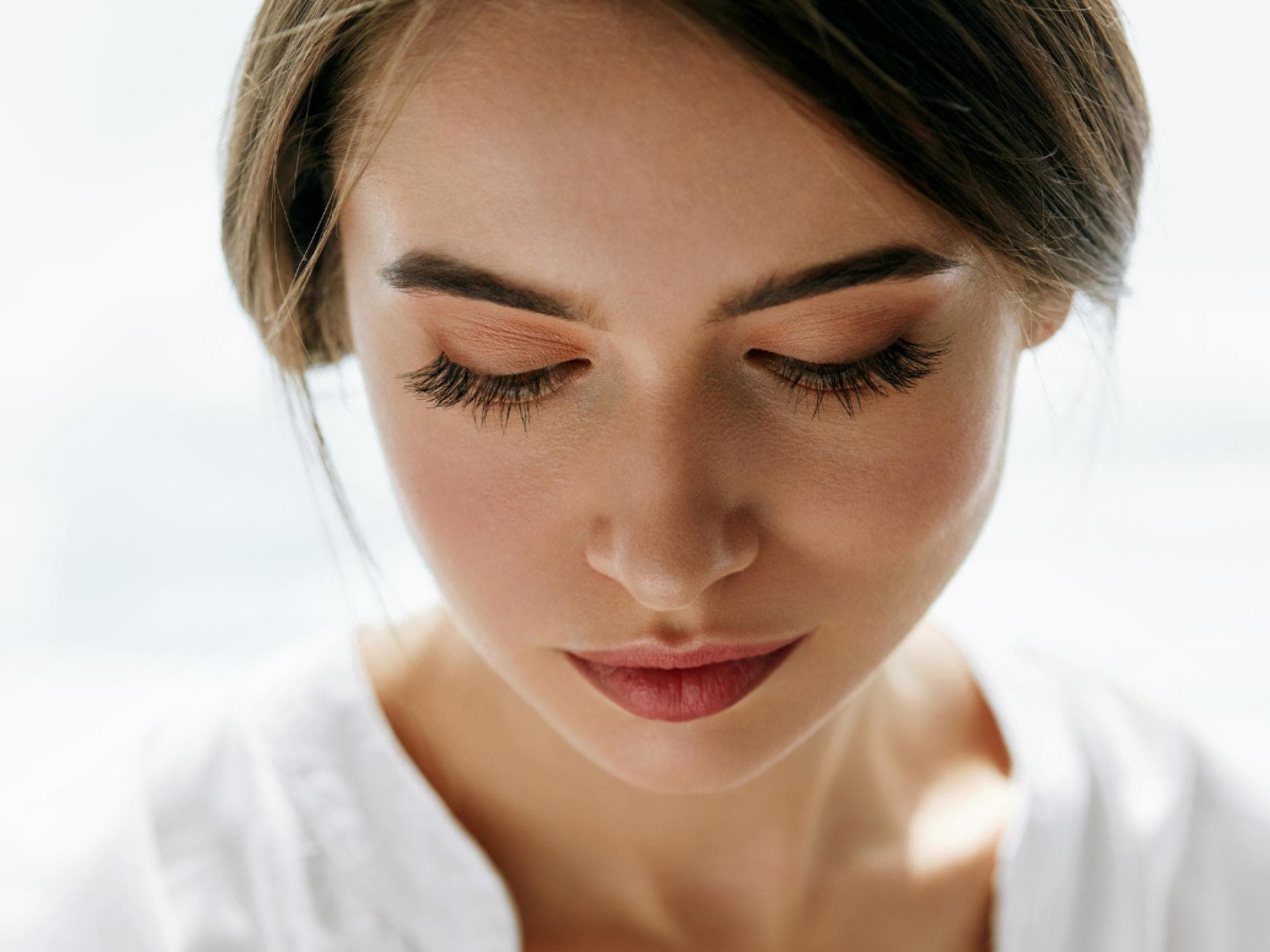 Mascara für Wachstum Frau mit langen Wimpern