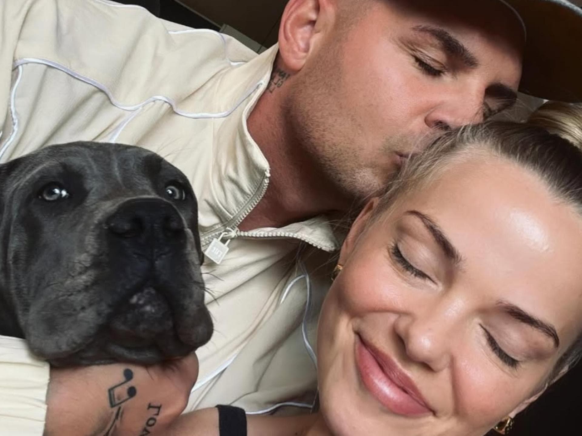 Pietro Lombardi & Laura Maria Rypa mit Hund