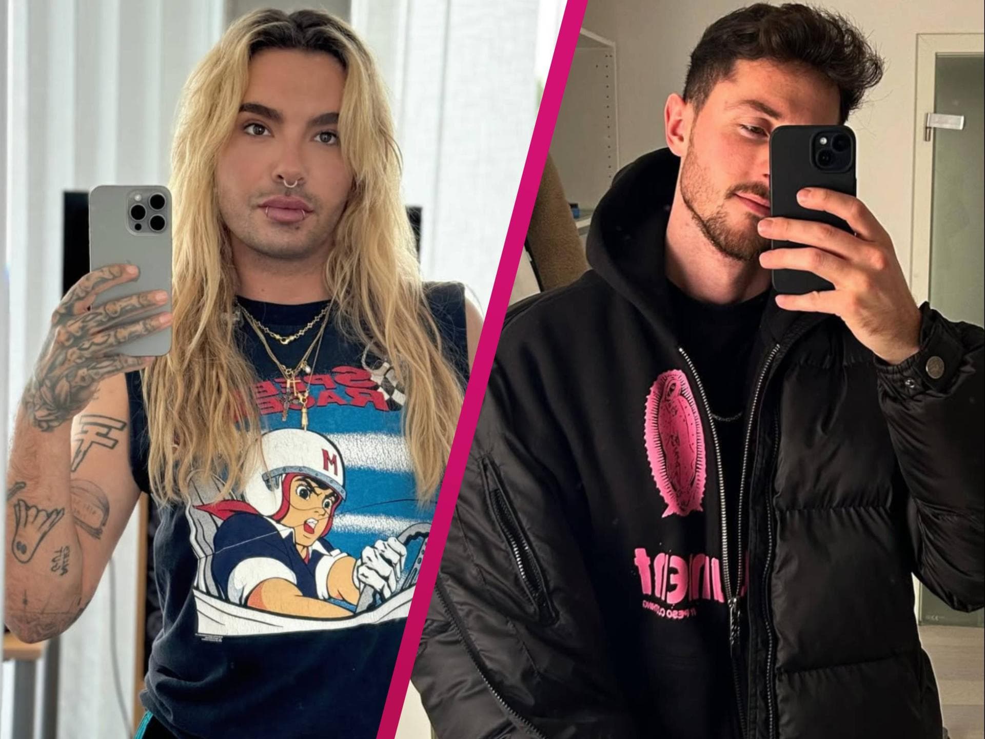 Bill Kaulitz und Jannik Kontalis machen Selfies