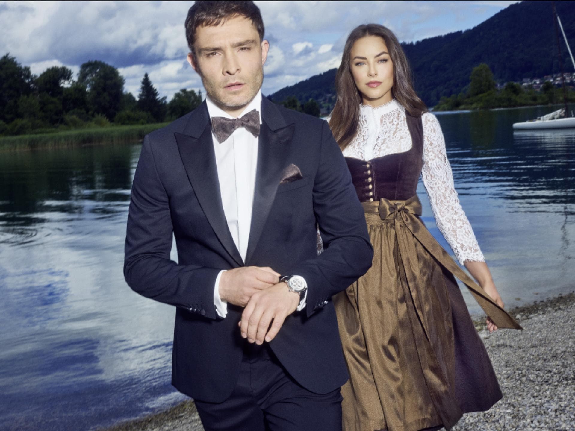 Ed Westwick in Tracht