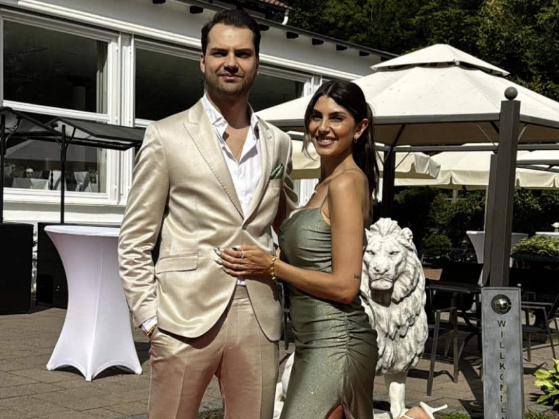 Jimi Blue Ochsenknecht und Yeliz Koc zusammen auf einer Hochzeit