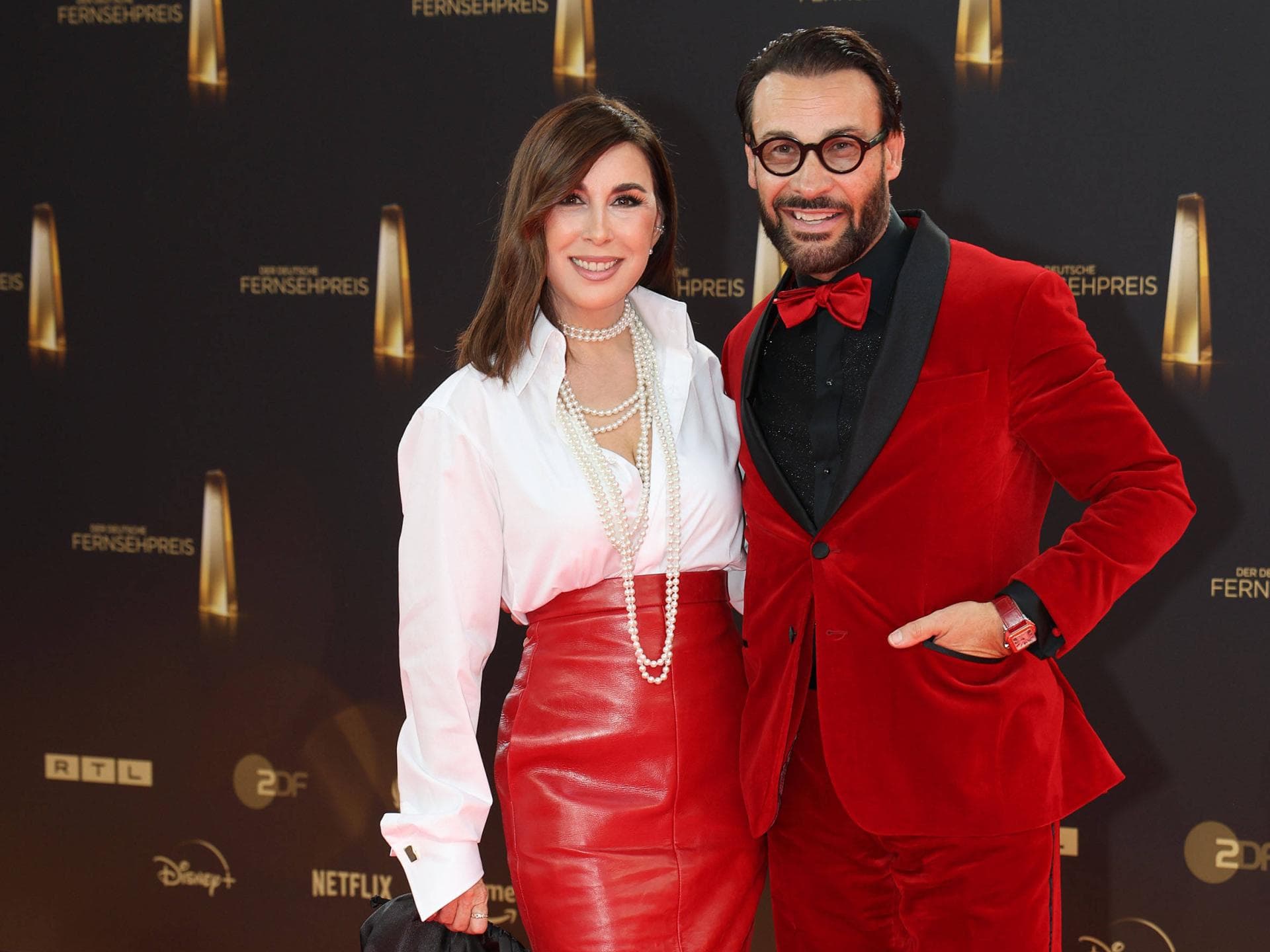 Judith Williams mit Ehemann Alexander-Klaus Stecher beim Deutschen Fernsehpreis 2025