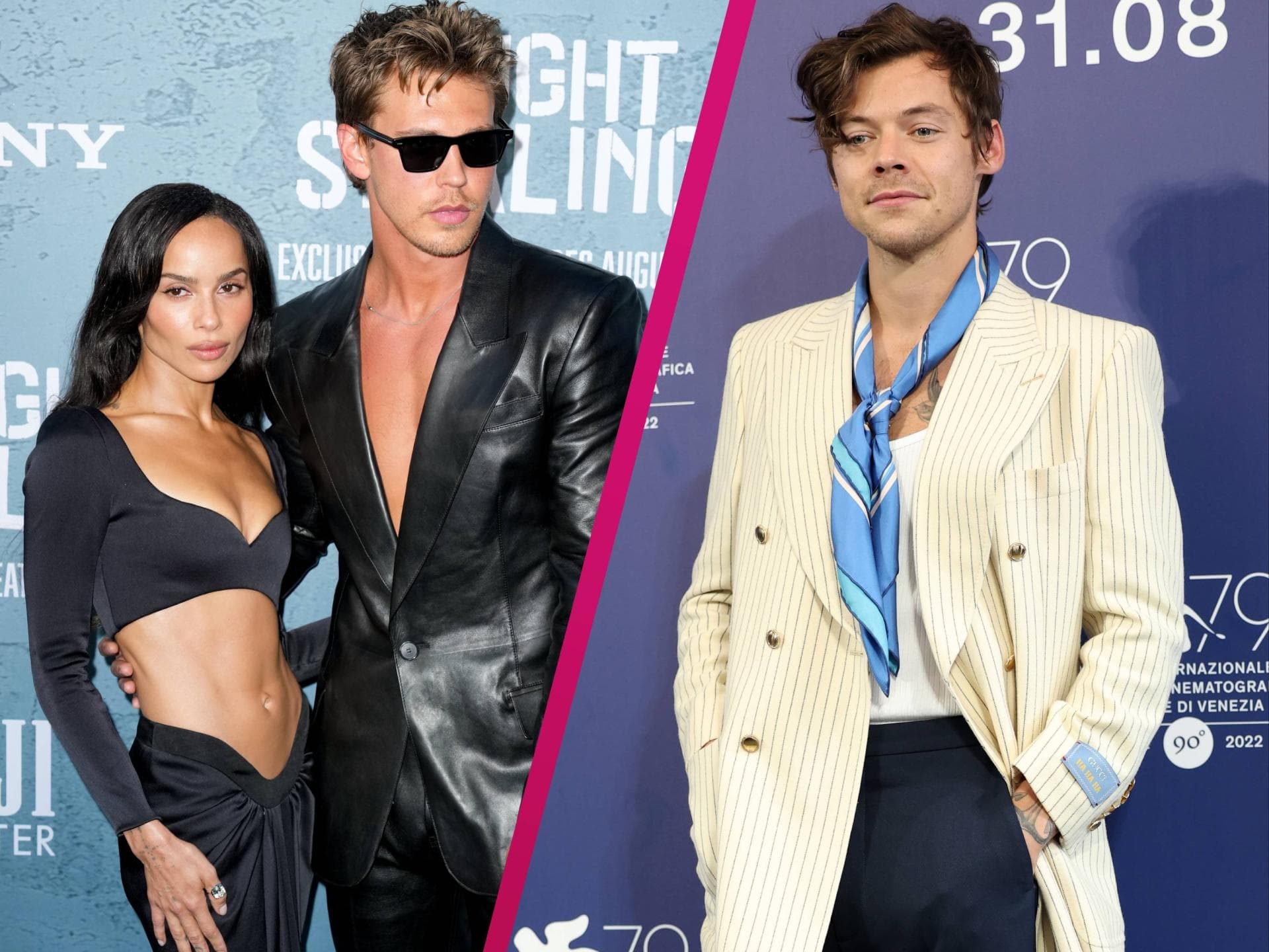 Zoe Kravitz mit Austin Butler und harry Styles