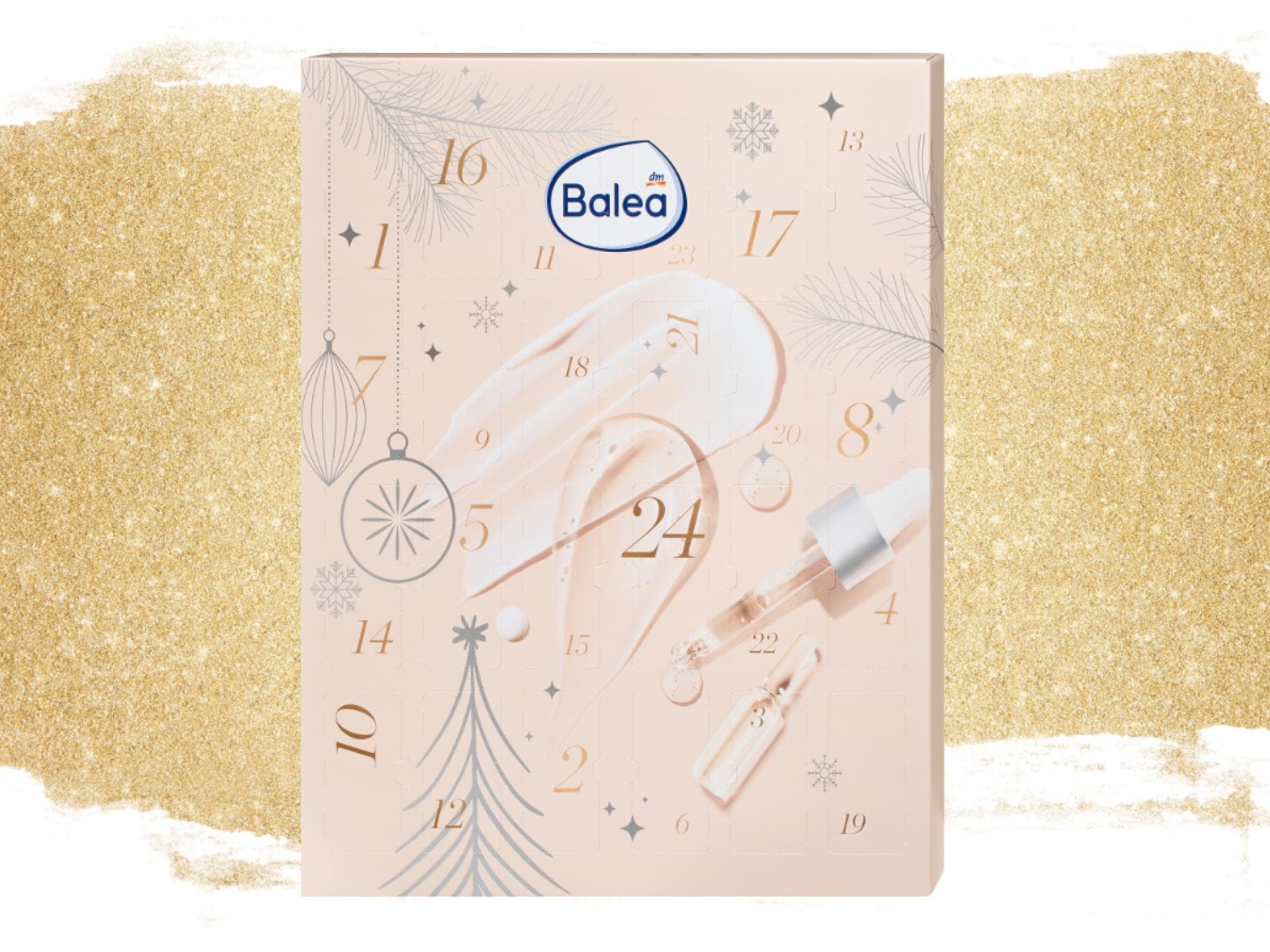 Face Adventskalender Balea Face Adventskalender Balea auf Gold-Gliter