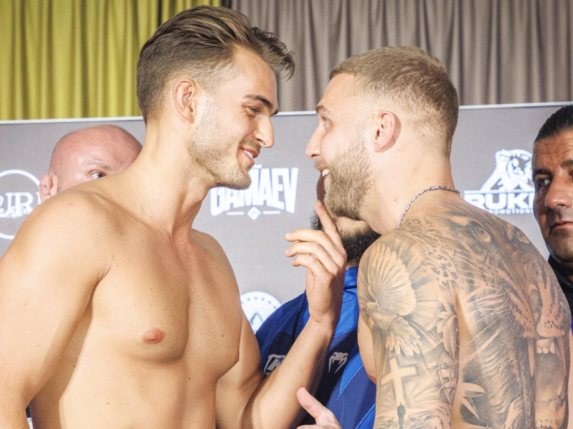 Can Kaplan mit Filip Pavlovic beim Fame Fighting