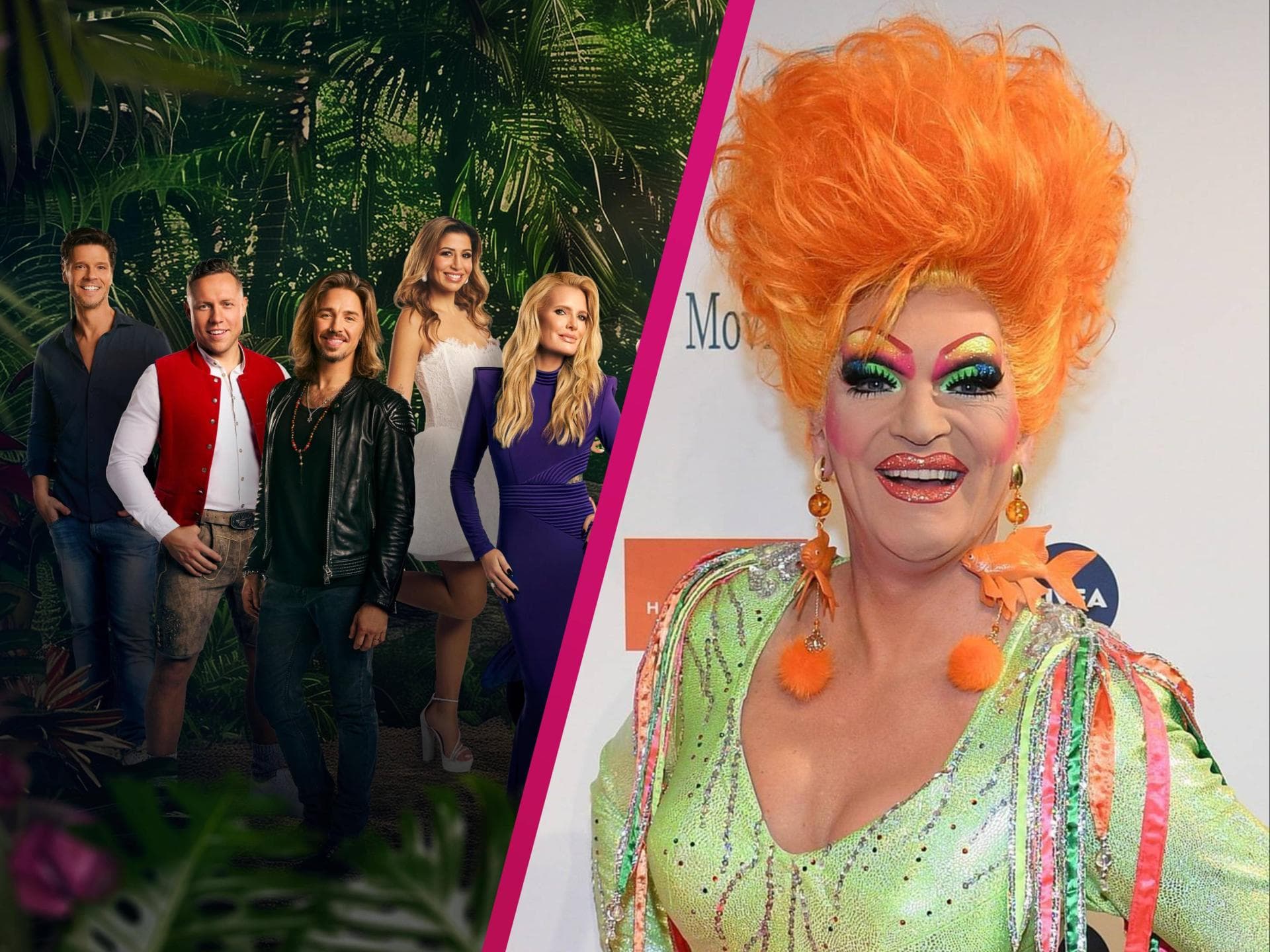 Olivia Jones mit Dschungel-kandidaten