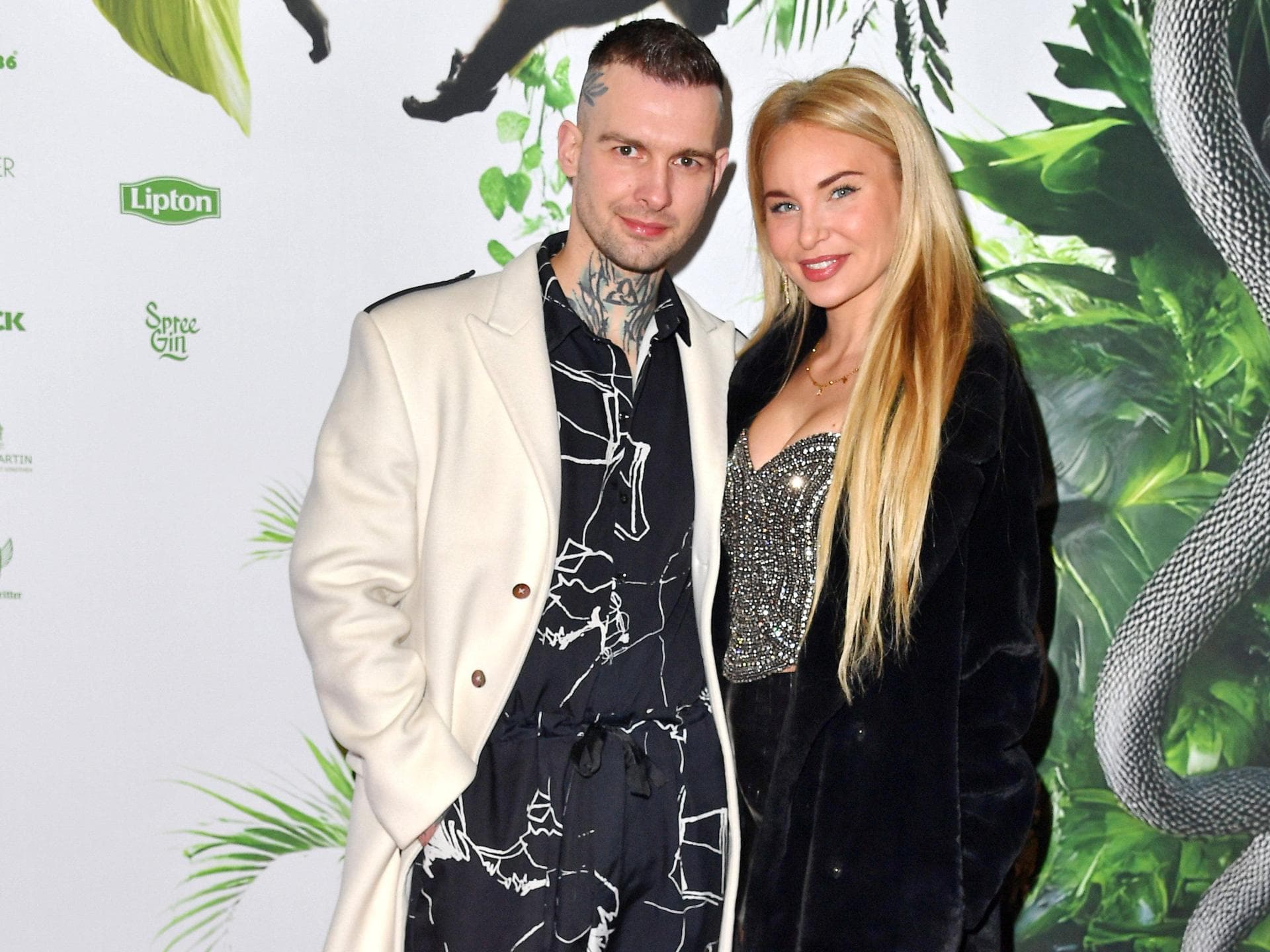 Eric Stehfest und Franziska Temme bei der Dschungelparty in Berlin zum Dschungelcamp-Start