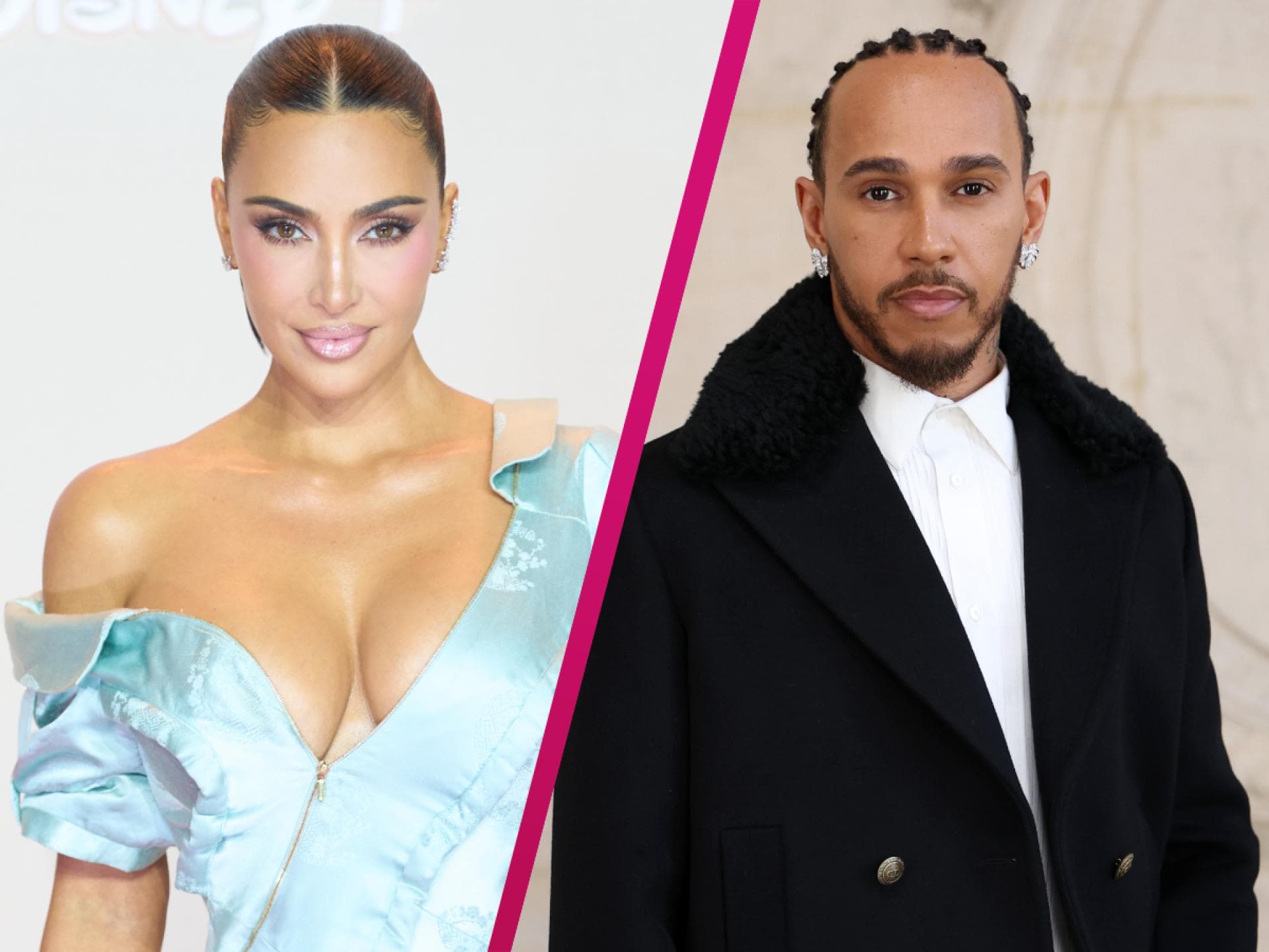 Kim Kardashian und Lewis Hamilton, Collage