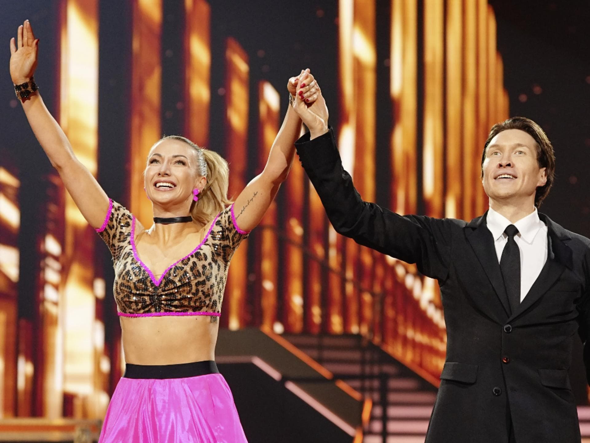 Anna-Carina Woitschack lässt sich bejubeln