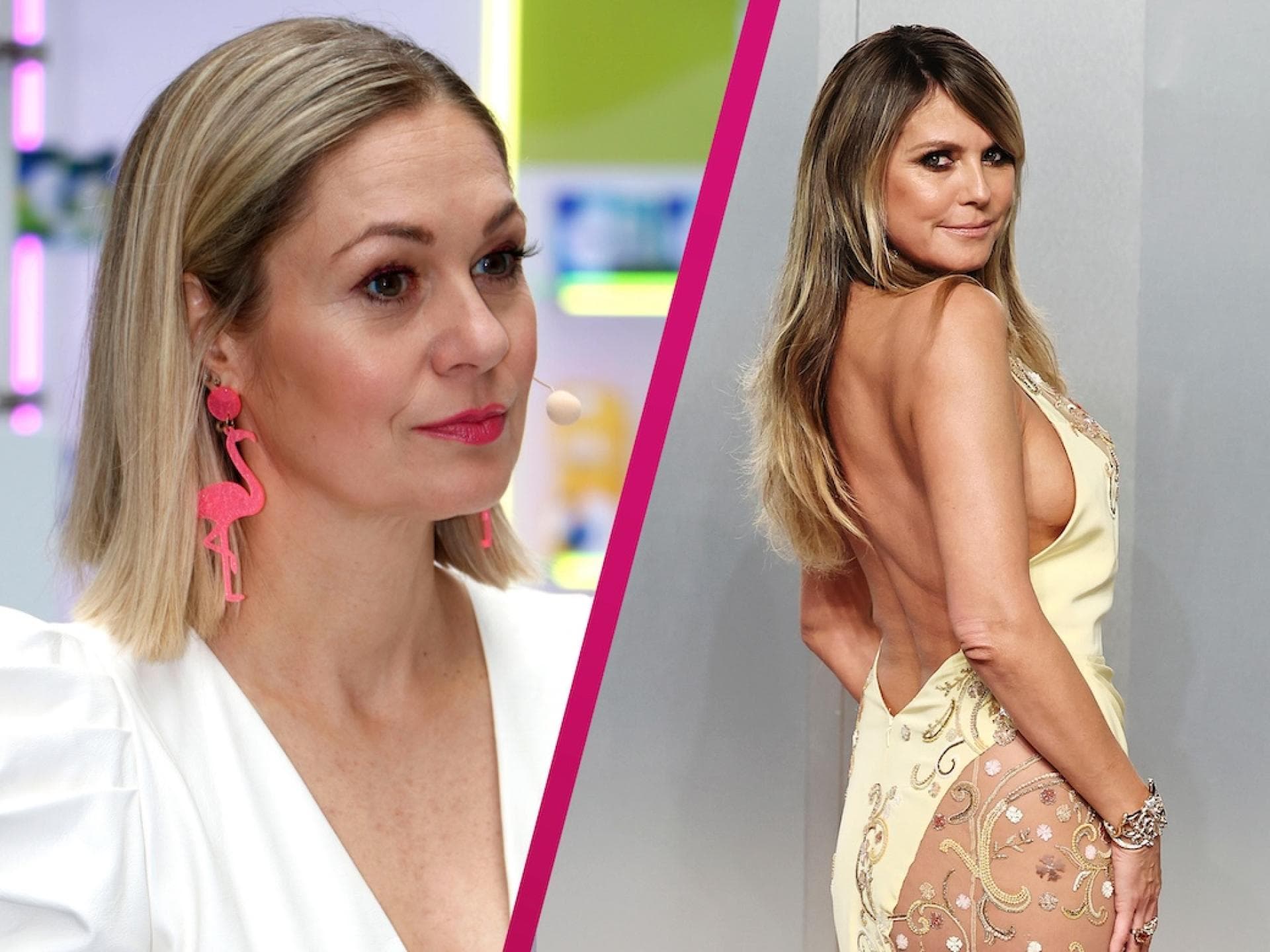 Collage Ruth Moschner und Heidi Klum