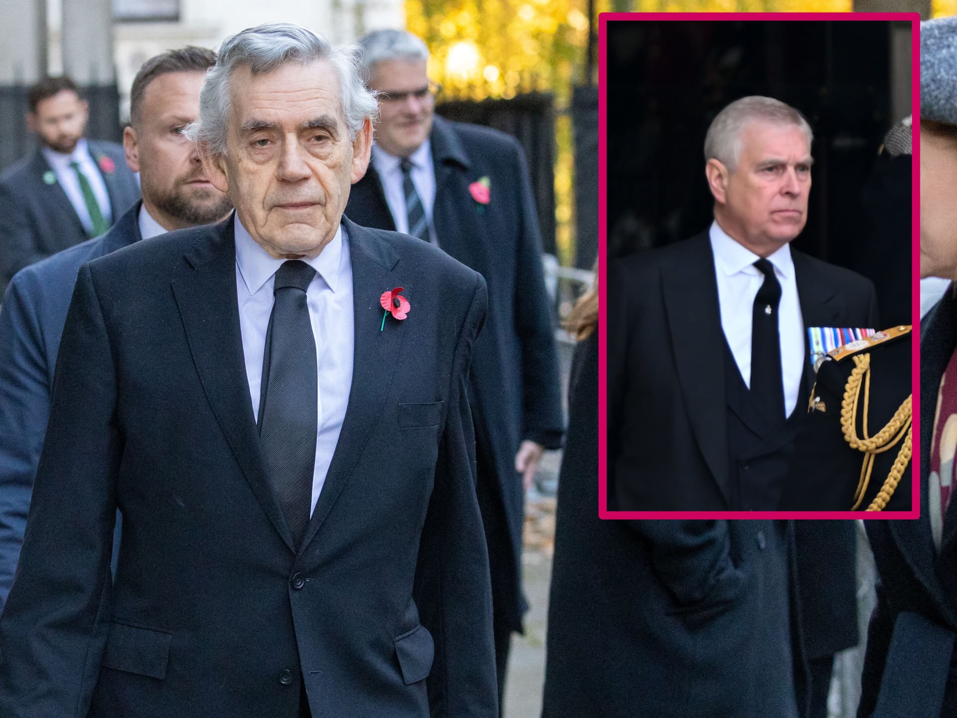 Gordon Brown und Andrew Mountbatten-Windsor Fotomontage