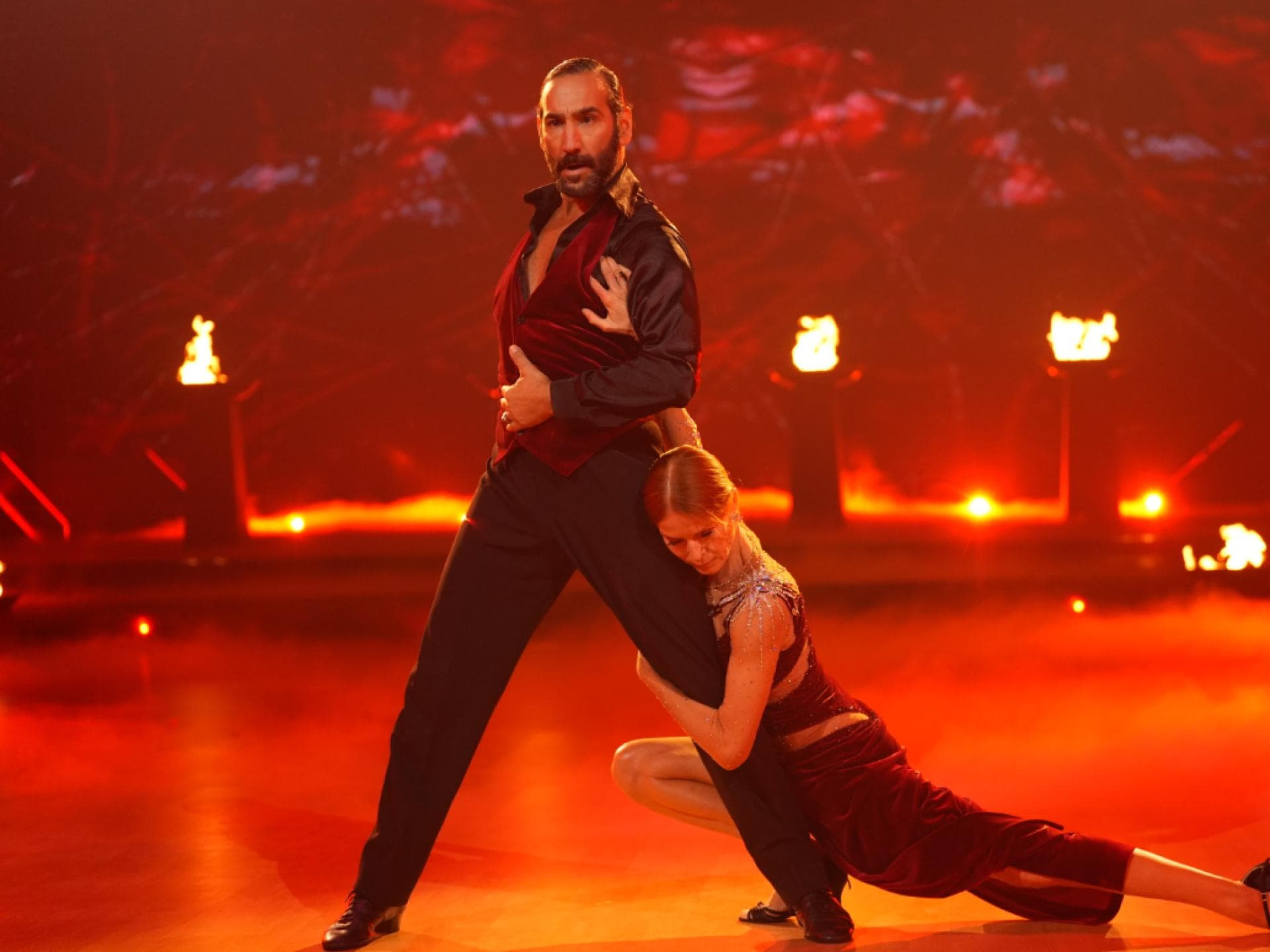 Massimo Sinató mit Esther Schweins beim Tango